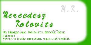 mercedesz kolovits business card